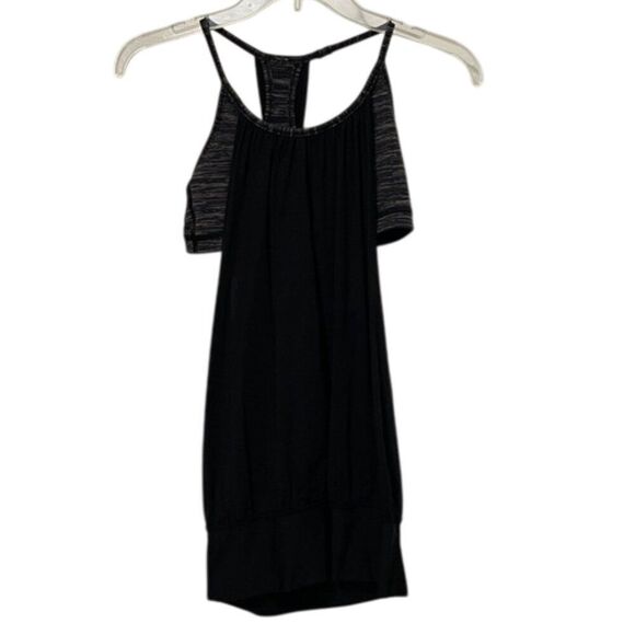 Lululemon No Limits Black Gray Tank Top with Built in Shelf Bra Womens Size 4 - Picture 1 of 10